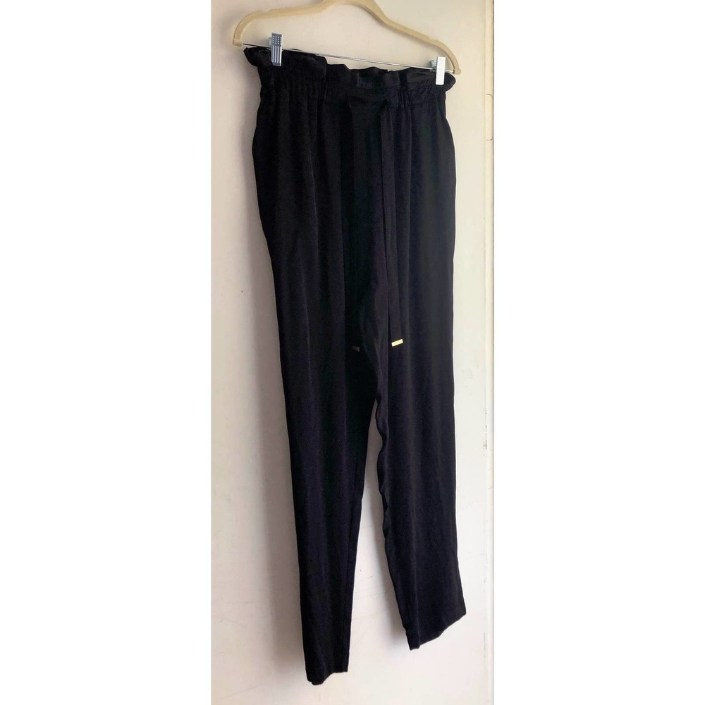 Donna Karan Black Satin Pant Small